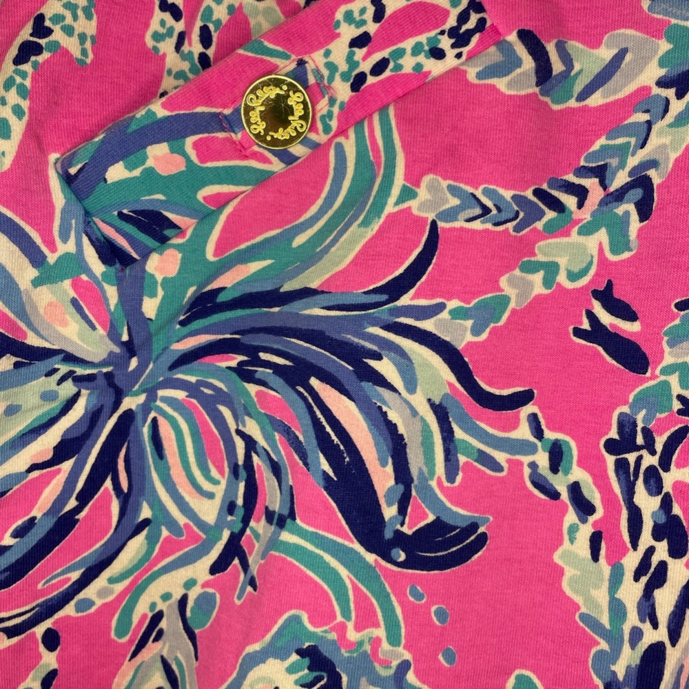 Lilly Pulitzer Seahorse Print Skort with Gold Logo Buttons Size S - Picture 2 of 5